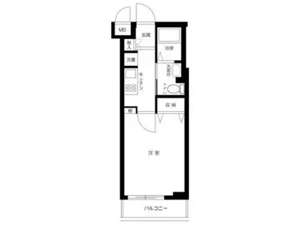 アマヴェル鷺ノ宮(1K/4階)の間取り写真