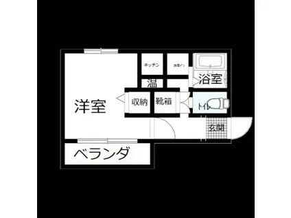 メゾン箱崎II(1K/4階)の間取り写真