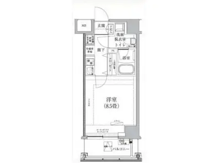 アイル イムーブル西大島(1K/9階)の間取り写真