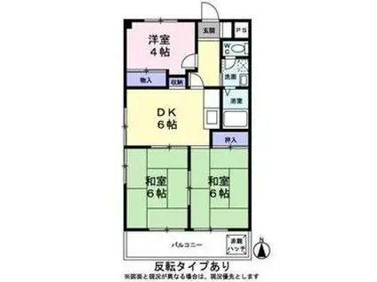 ルミエールシャトレ(3DK/2階)の間取り写真