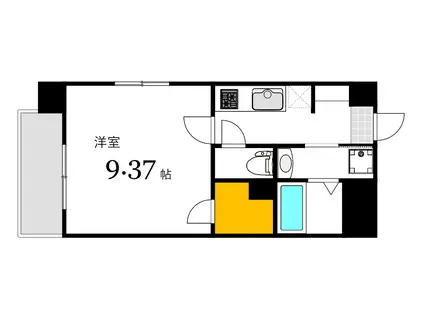 第14友建ビル(1K/3階)の間取り写真