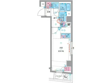 GENOVIA東向島IV(ワンルーム/3階)の間取り写真