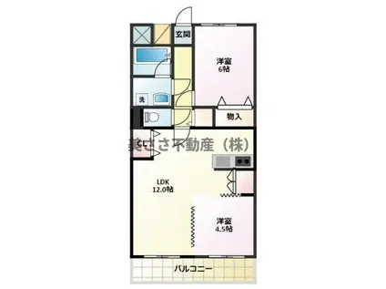 シャルムベルシー(2LDK/1階)の間取り写真