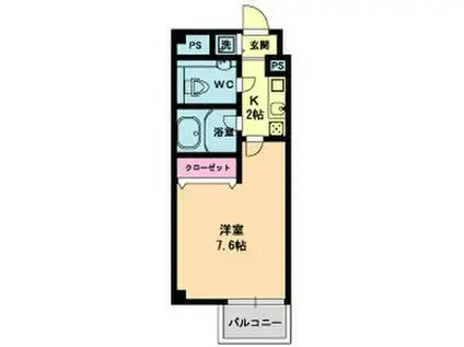 トップハイム・サノ(1K/4階)の間取り写真