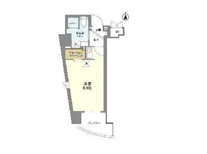 ミリアレジデンス御茶ノ水(ワンルーム/2階)の間取り写真