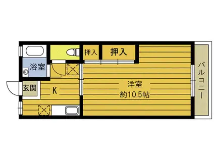 アルバローザ石垣(2K/3階)の間取り写真