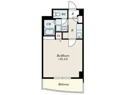 フローラルガーデン(1K/2階)の間取り写真