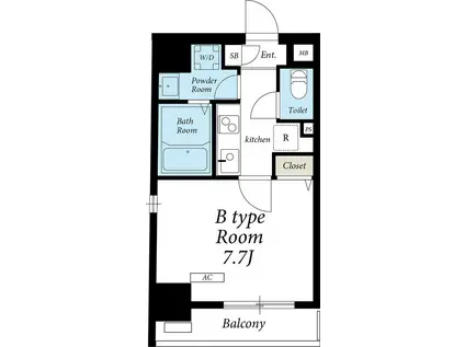 リブリ両国(1K/5階)の間取り写真