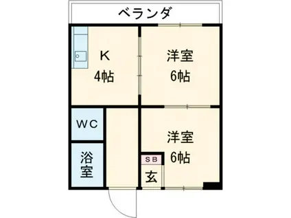 Y・KOSUTARICA(2K/2階)の間取り写真