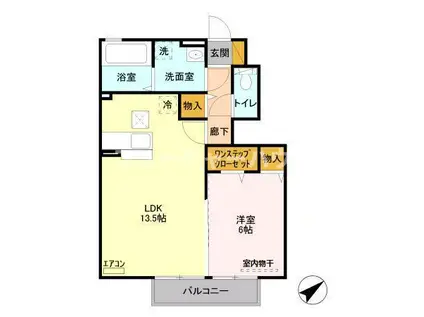 アネシス(1LDK/1階)の間取り写真