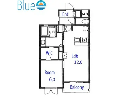 ヴィル ドミール(1LDK/2階)の間取り写真