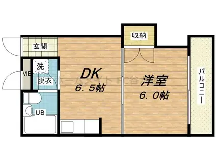 アバンティー玉造(1DK/3階)の間取り写真