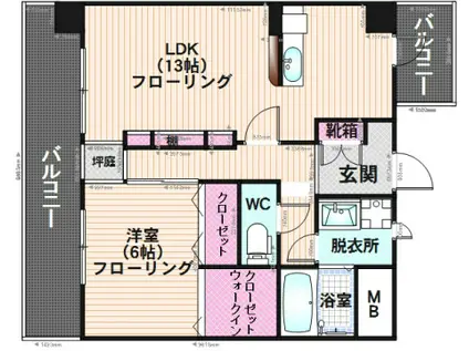 プロスペリテ(1LDK/1階)の間取り写真