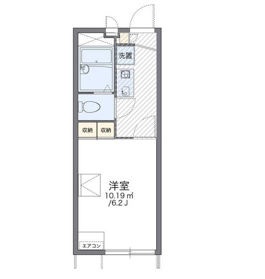 レオパレス華れん(1K/1階)の間取り写真