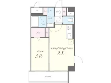 イルミナーレ学大(1LDK/3階)の間取り写真