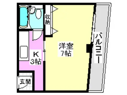 プラットホーム白川I(1K/2階)の間取り写真