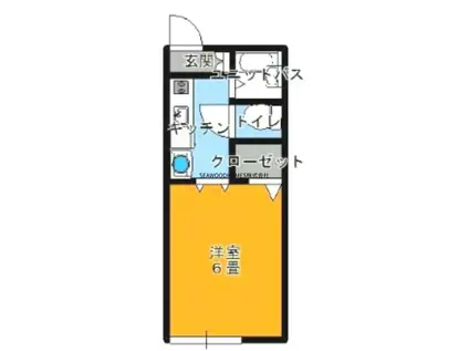 ハウスウィング(1K/1階)の間取り写真