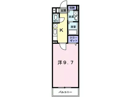 南海本線 北助松駅 徒歩6分 2階建 築21年(1K/1階)の間取り写真
