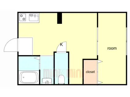 セジュール舞子(ワンルーム/3階)の間取り写真