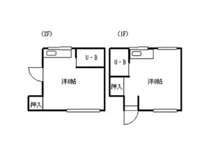 ラ・カーサ東原(1K/2階)の間取り写真