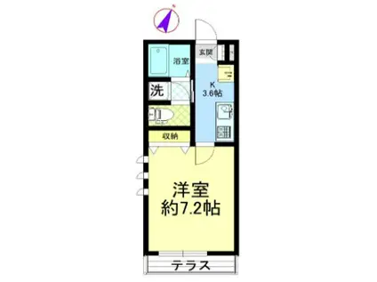 ステージMSJ(1K/2階)の間取り写真