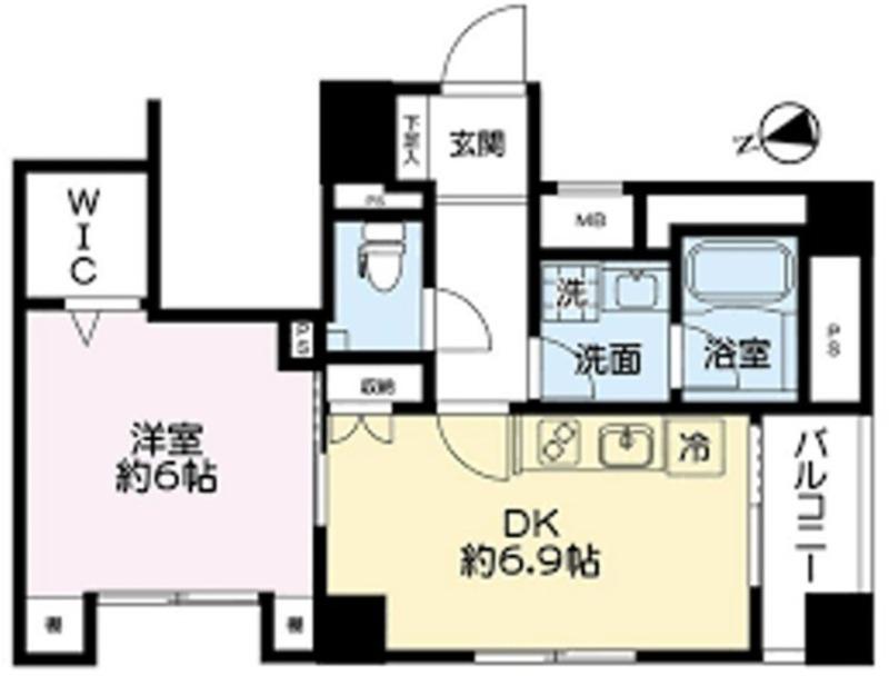 レアシス秋葉原(1DK/8階)の間取り写真