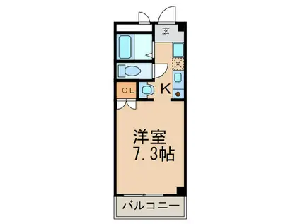 クレアール吹上(1K/3階)の間取り写真