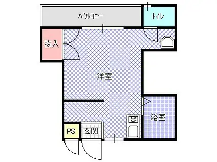 GS萱島(ワンルーム/3階)の間取り写真