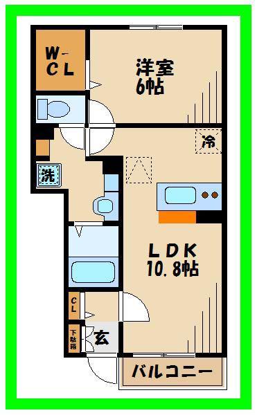 M.EUPHORIA(1LDK/1階)の間取り写真