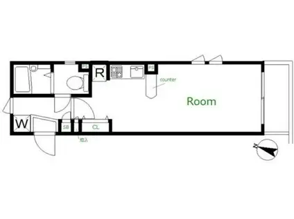 ロアール早稲田(ワンルーム/3階)の間取り写真