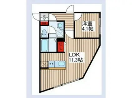 上石神井3丁目マンション(1LDK/2階)の間取り写真