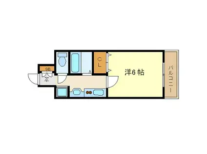 プレサンス久屋大通公園サウス(1K/3階)の間取り写真