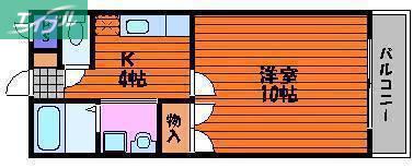 アクセス ワケII(1K/1階)の間取り写真