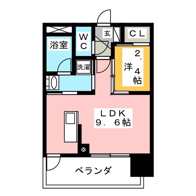 グランフォーレプライム高宮(1LDK/7階)の間取り写真