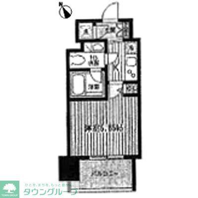 レジディア大森(1K/11階)の間取り写真