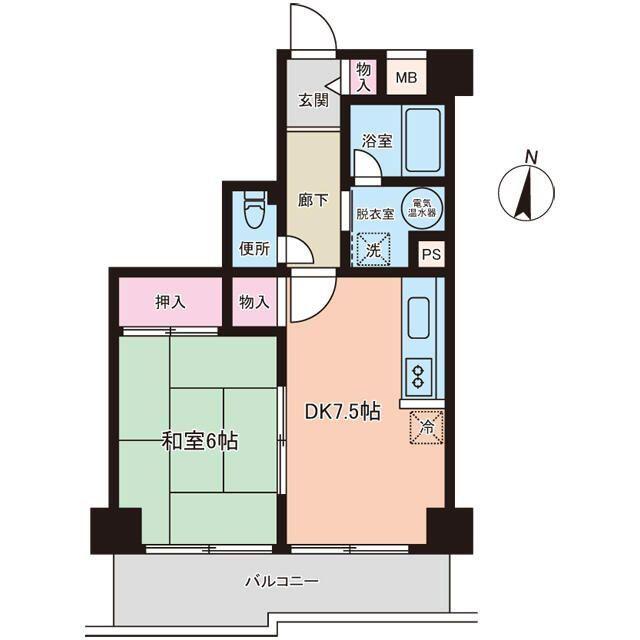 ドルミ中野弥生町(1DK/3階)の間取り写真