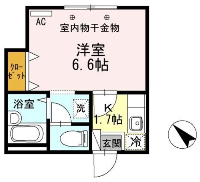 ブリーズ千石(1K/1階)の間取り写真