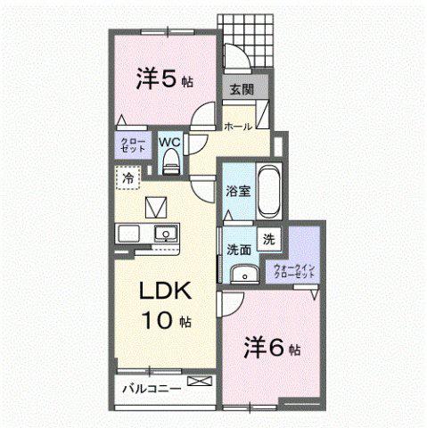 ソラティオ(2LDK/1階)の間取り写真