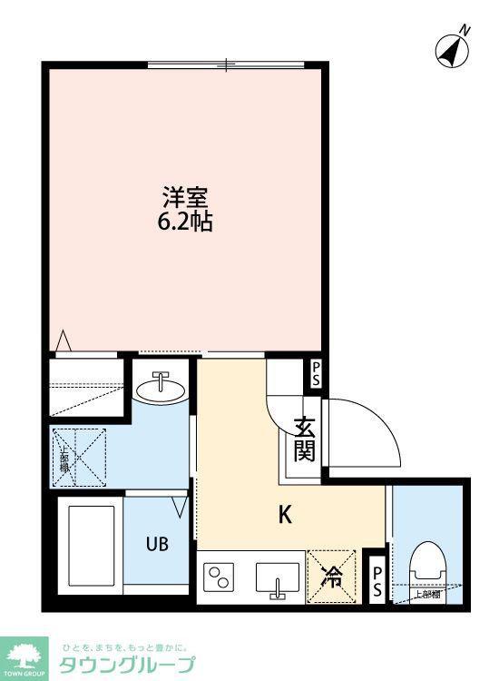 ROBOT HOME 東浦和II(1K/2階)の間取り写真