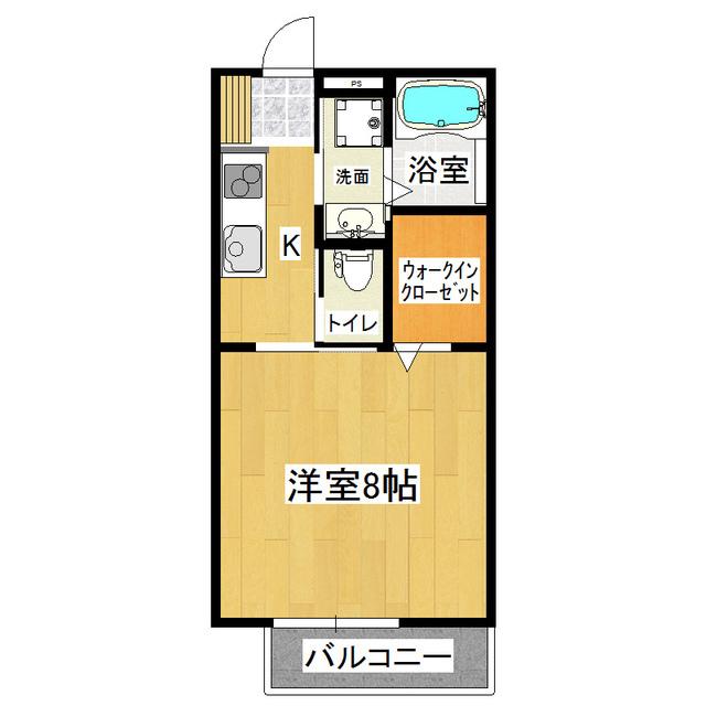 ホワイトコート並木(1K/1階)の間取り写真