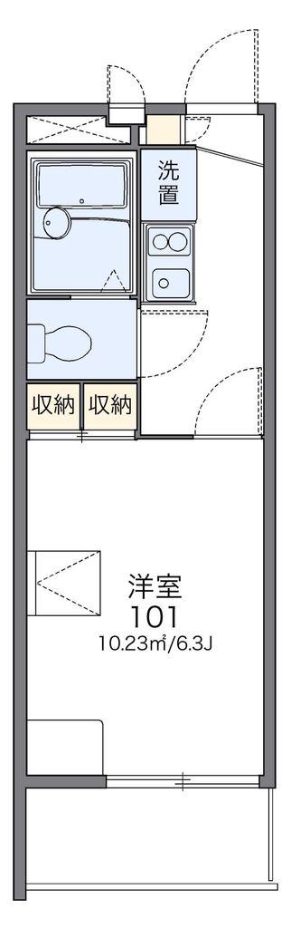 レオパレスドミール(1K/3階)の間取り写真