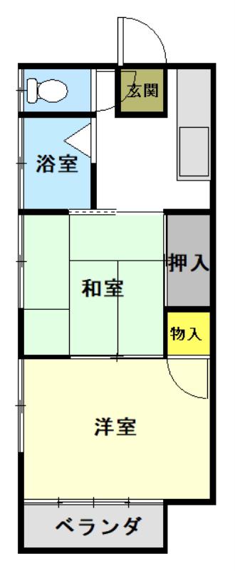 関根ハイツ(2K/2階)の間取り写真