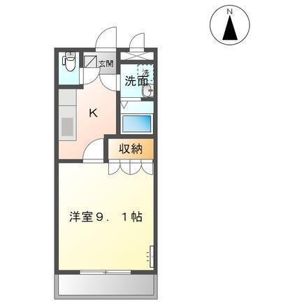 パルティーダ光吉(1K/2階)の間取り写真