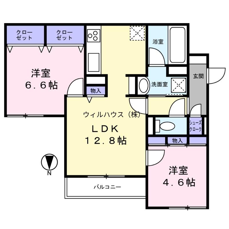 クラシスト新金岡(2LDK/3階)の間取り写真