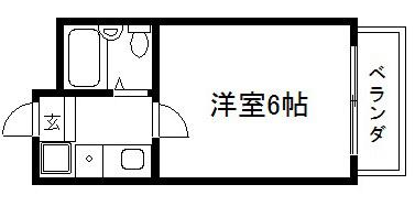 シティパレス京都東山(ワンルーム/3階)の間取り写真