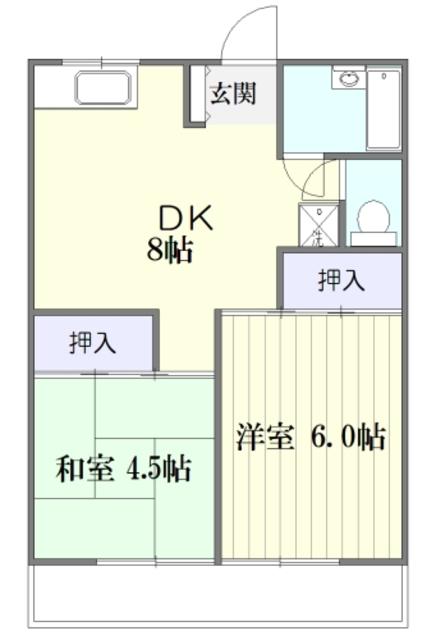レジデンス光和112(2DK/2階)の間取り写真