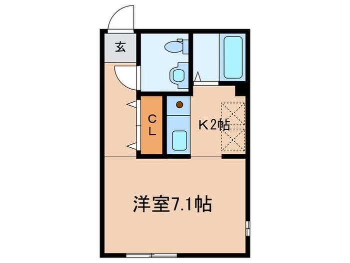 ZESTY神楽坂(1K/4階)の間取り写真