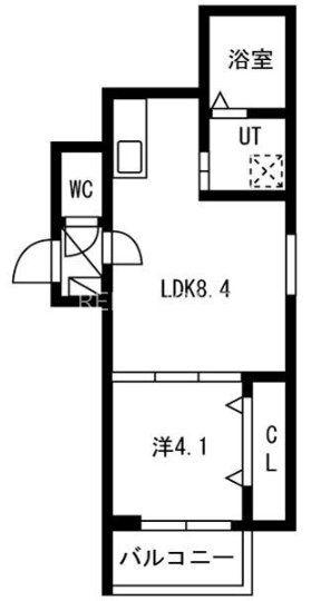 インノバーレジール富永(2LDK/2階)の間取り写真