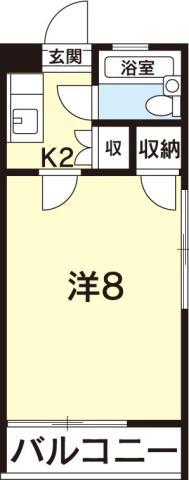 シャトル福島南(1K/5階)の間取り写真
