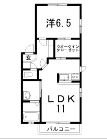 シャーメゾン南風(1LDK/2階)の間取り写真